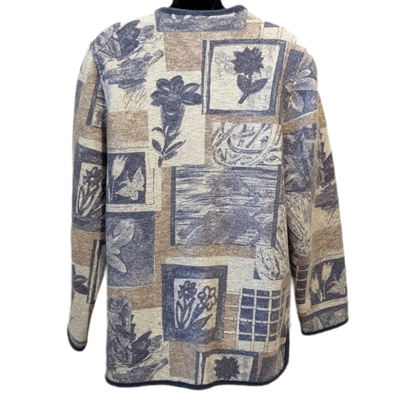 GIESSWEIN blue floral wool cardigan size 14 - Picture 3 of 11